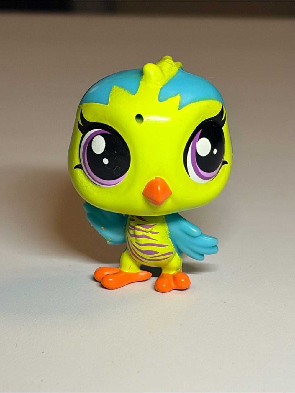 Bright Green & Blue Small Pet Figure - Colorful Collectible Toy